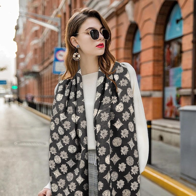 EXTREE Scarfs for Women Pashmina Silky Shawl Wrap for Evening Dressing Blanket Open Front Poncho Cape - Image 5